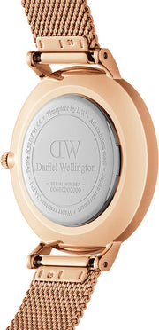  Shop Authentic Daniel Wellington Petite Melrose Brown Dial Rose Gold Mesh Strap Watch For Women - DW00100477 - Luxxuri