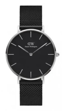  Shop Authentic Daniel Wellington Petite Ashfield Black Dial Black Mesh Strap Watch For Women - DW00100308 - Luxxuri