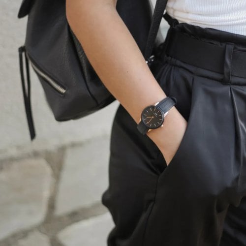  Shop Authentic Daniel Wellington Iconic Motion Black Dial Rubber Strap Watch For Women - DW00100426 - Luxxuri