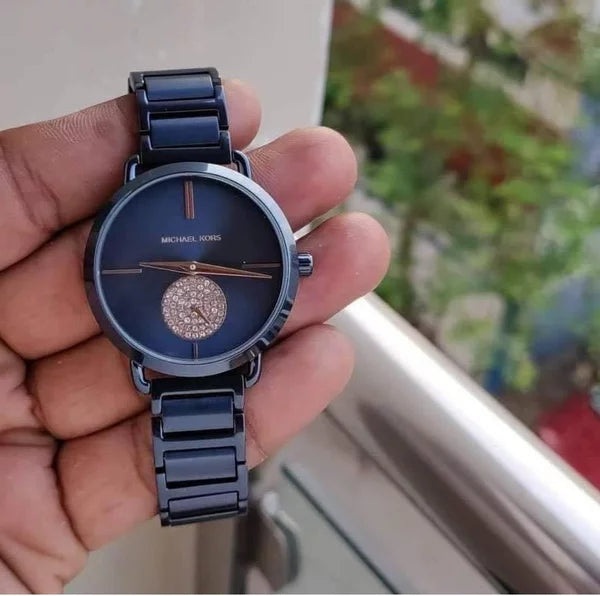  Shop Authentic Michael Kors Portia Blue Dial Blue Stainless Steel Strap Watch for Women - MK3680 - Luxxuri