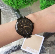  Shop Authentic Michael Kors Slim Runway Black Dial Black Steel Strap Watch for Women - MK3317 - Luxxuri
