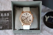  Shop Authentic Guess Solar White Dial White Rubber Strap Watch For Women - W1135L1 - Luxxuri