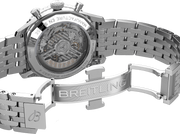  Shop Authentic Breitling Navitimer B01 Chronograph 43 Black Dial Silver Steel Strap Watch for Men - AB0138211B1A1 - Luxxuri