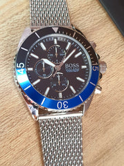  Shop Authentic Hugo Boss Ocean Edition Black Dial Silver Mesh Strap Watch for Men - 1513742 - Luxxuri