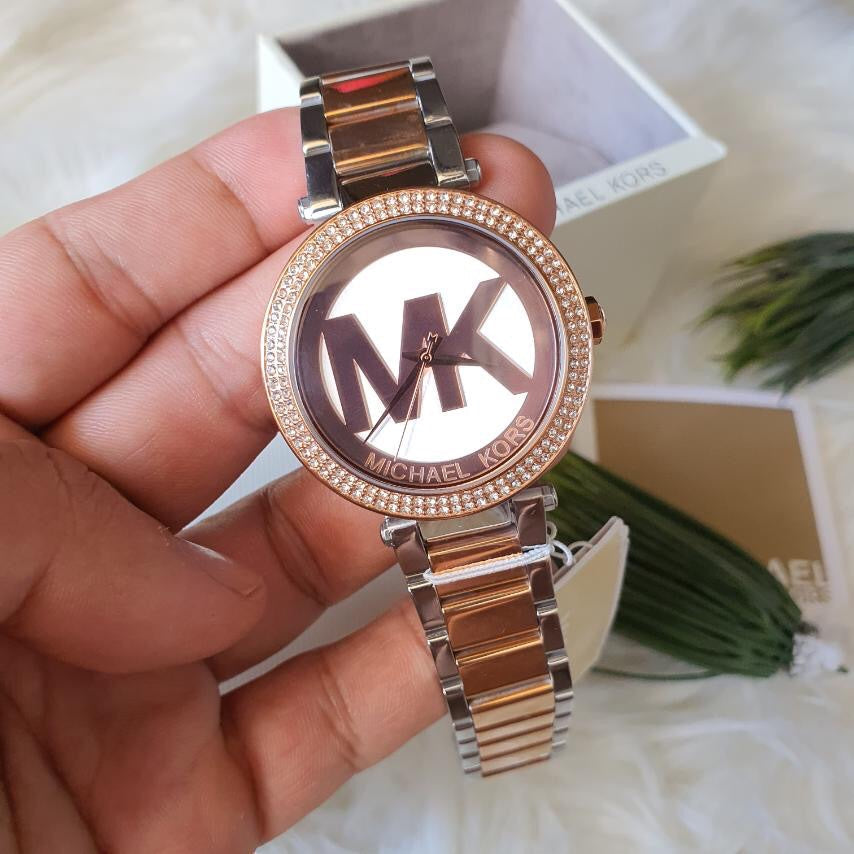  Shop Authentic Michael Kors Parker Gold Dial Two Tone Steel Strap Watch for Women - MK6314 - Luxxuri