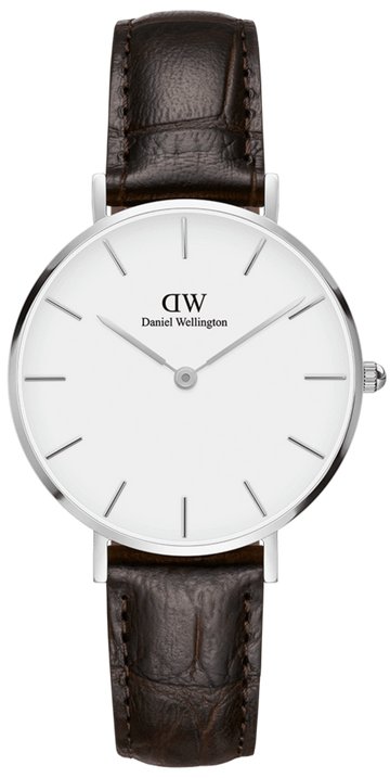  Shop Authentic Daniel Wellington Classic Petite Reading White Dial Black Leather Strap Watch For Women - DW00100241 - Luxxuri