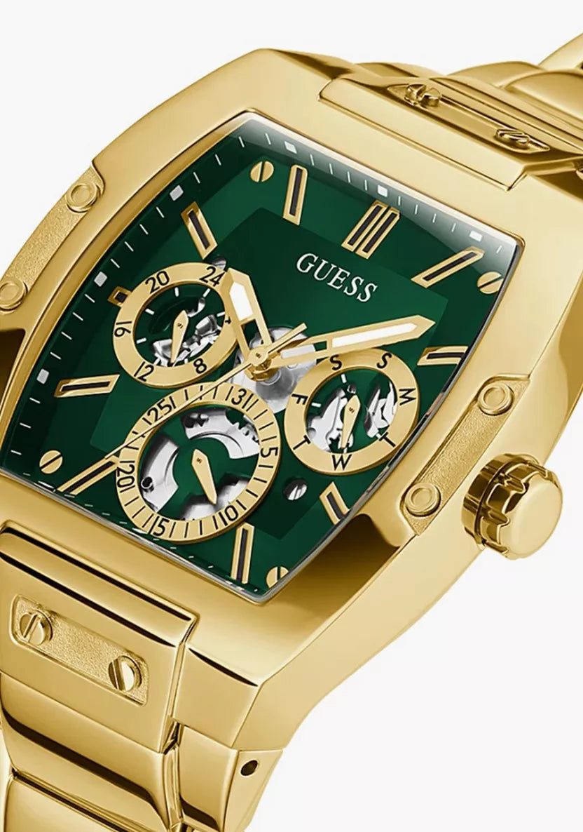  Shop Authentic Guess Phoenix Multi Function Green Dial Gold Steel Strap Watch for Men - GW0456G3 - Luxxuri