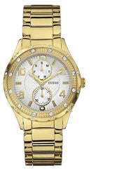  Shop Authentic Guess Siren Diamonds Silver Dial Gold Steel Strap Watch for Women - W0442L2 - Luxxuri