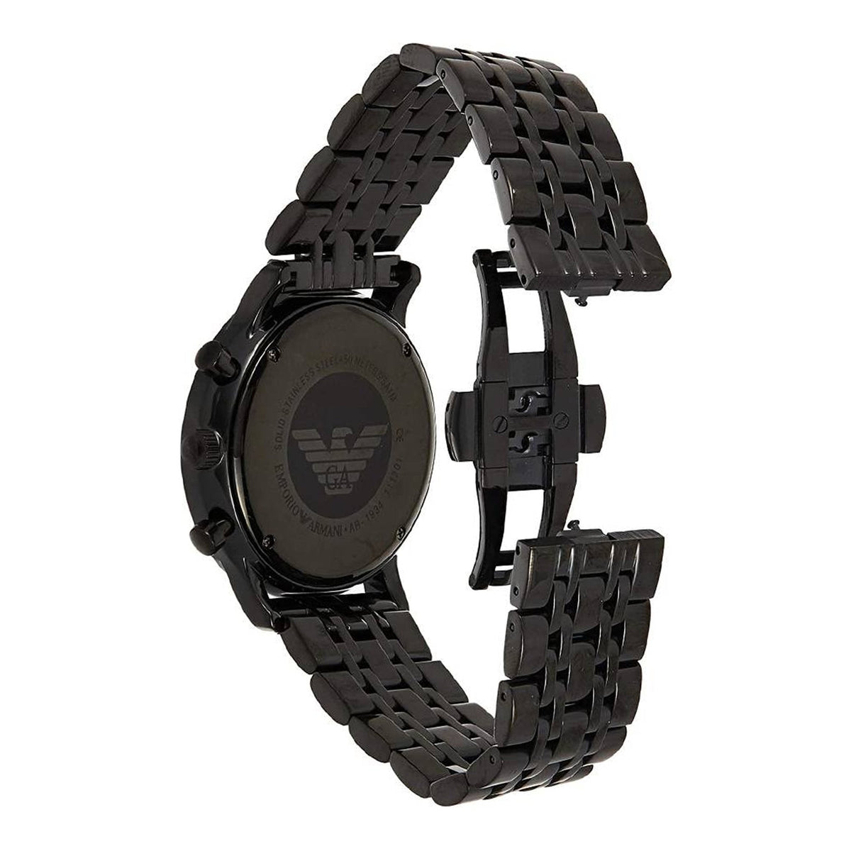  Shop Authentic Emporio Armani Chronograph Black Dial Black Steel Strap Watch For Men - AR1934 - Luxxuri