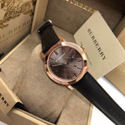  Shop Authentic Burberry The City Brown Dial Brown Leather Strap Watch for Men - BU9013 - Luxxuri