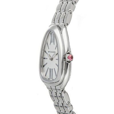  Shop Authentic Bvlgari Serpenti Seduttori Quartz White Dial Silver Steel Strap Watch for Women - SERPENTI103141 - Luxxuri
