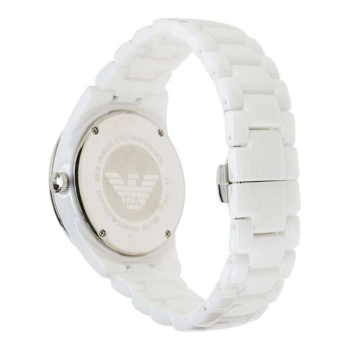  Shop Authentic Emporio Armani Ceramica Chronograph White Dial White Ceramic Strap Watch For Women - AR1456 - Luxxuri