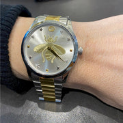 Shop Authentic Gucci G Timeless Silver Dial Two Tone Steel Strap Watch For Women - YA1264131 - Luxxuri
