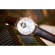  Shop Authentic Tissot Tradition Powermatic 80 Open Heart Silver Dial Brown Leather Strap Watch For Men - T063.907.36.038.00 - Luxxuri