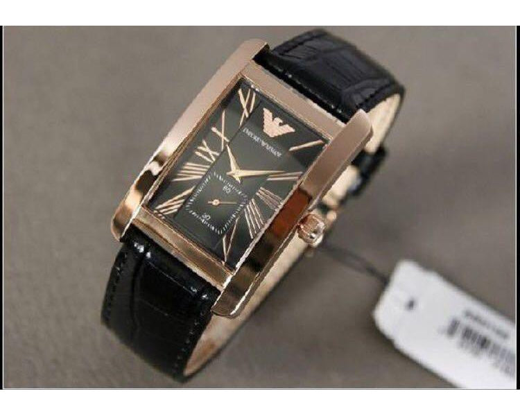  Shop Authentic Emporio Armani Classic Black Dial Black Leather Strap Watch For Women - AR0169 - Luxxuri