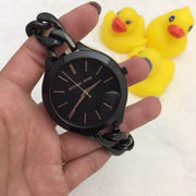  Shop Authentic Michael Kors Slim Runway Black Dial Black Steel Strap Watch for Women - MK3317 - Luxxuri