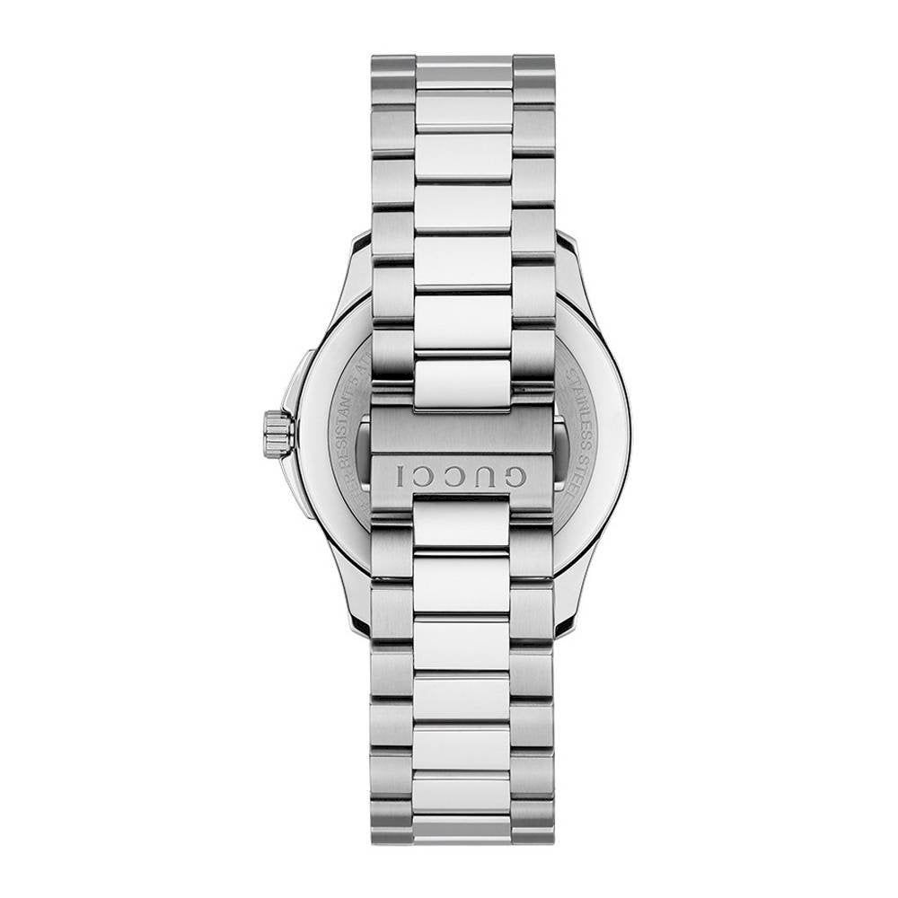  Shop Authentic Gucci G Timeless Diamonds Black Dial Silver Steel Strap Watch For Men - YA126456 - Luxxuri