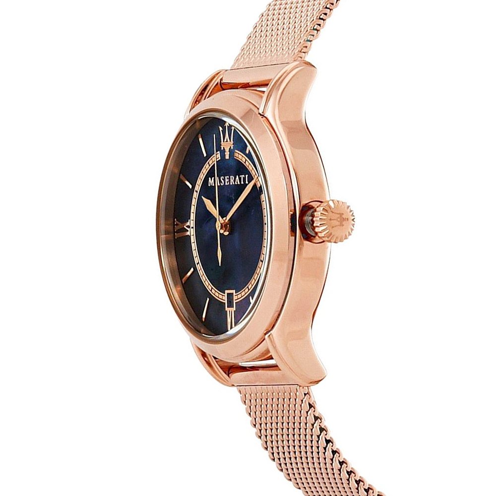  Shop Authentic Maserati Epoca Blue Dial Rose Gold Mesh Strap Watch For Women - R8853118503 - Luxxuri