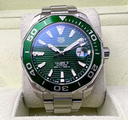  Shop Authentic Tag Heuer Aquaracer Green Dial Watch for Men - WAY201S.BA0927 - Luxxuri