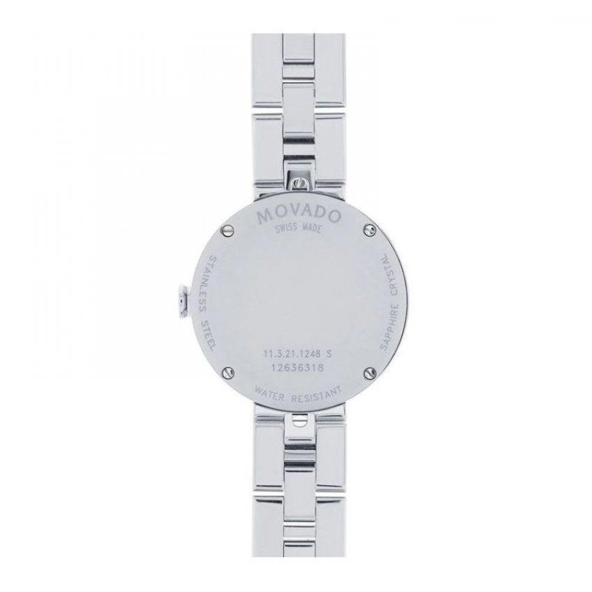  Shop Authentic Movado Sapphire Diamonds Silver Dial Silver Steel Strap Watch For Women - 606814 - Luxxuri