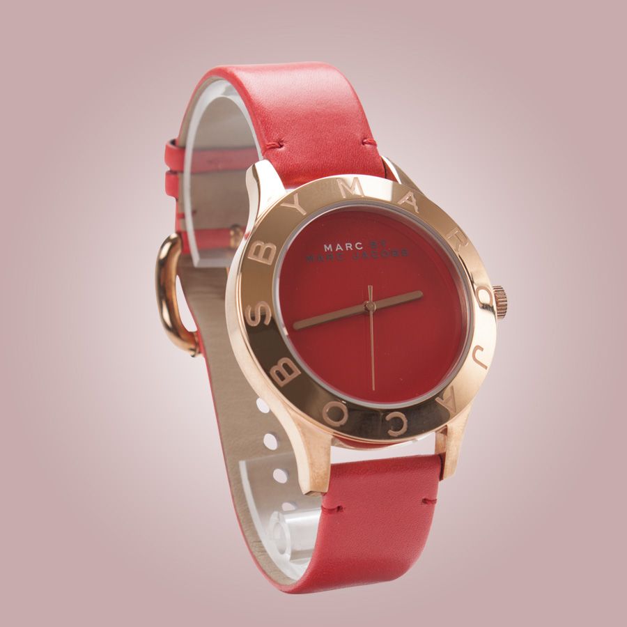  Shop Authentic Marc Jacobs Blade Red Dial Red Leather Strap Watch for Women - MBM1204 - Luxxuri