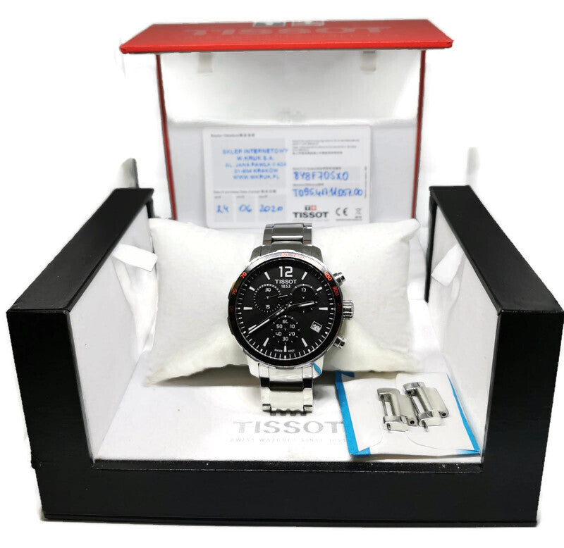  Shop Authentic Tissot Quickster Chronograph Quartz Watch For Men - T095.417.11.057.00 - Luxxuri