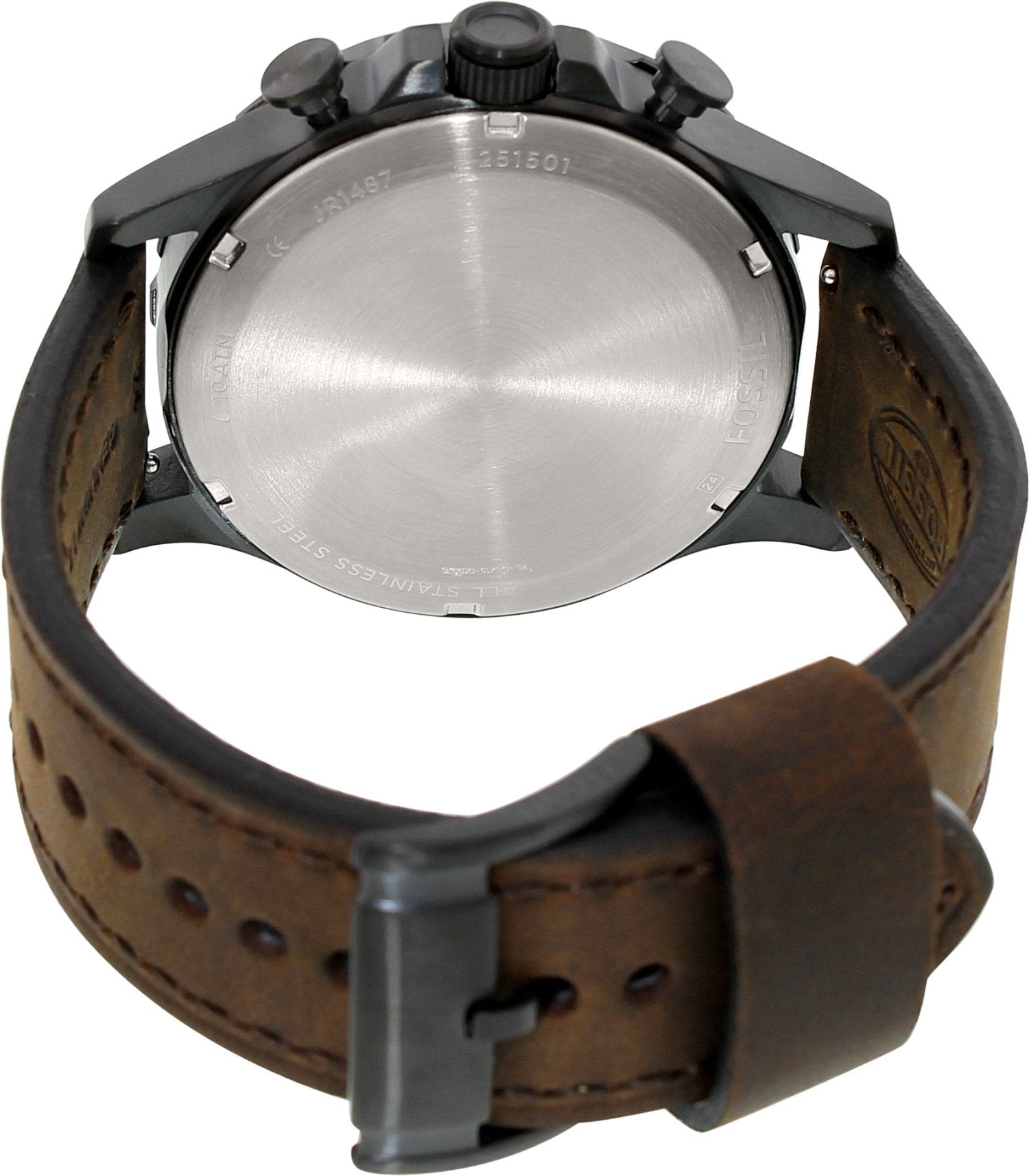  Shop Authentic Fossil Nate Chronograph Brown Dial Brown Leather Strap Watch for Men - JR1487 - Luxxuri