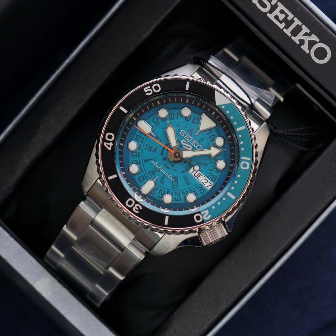  Shop Authentic Seiko 5 Sports SKX Skeleton Green Dial Silver Steel Strap Watch For Men - SRPJ45K1 - Luxxuri