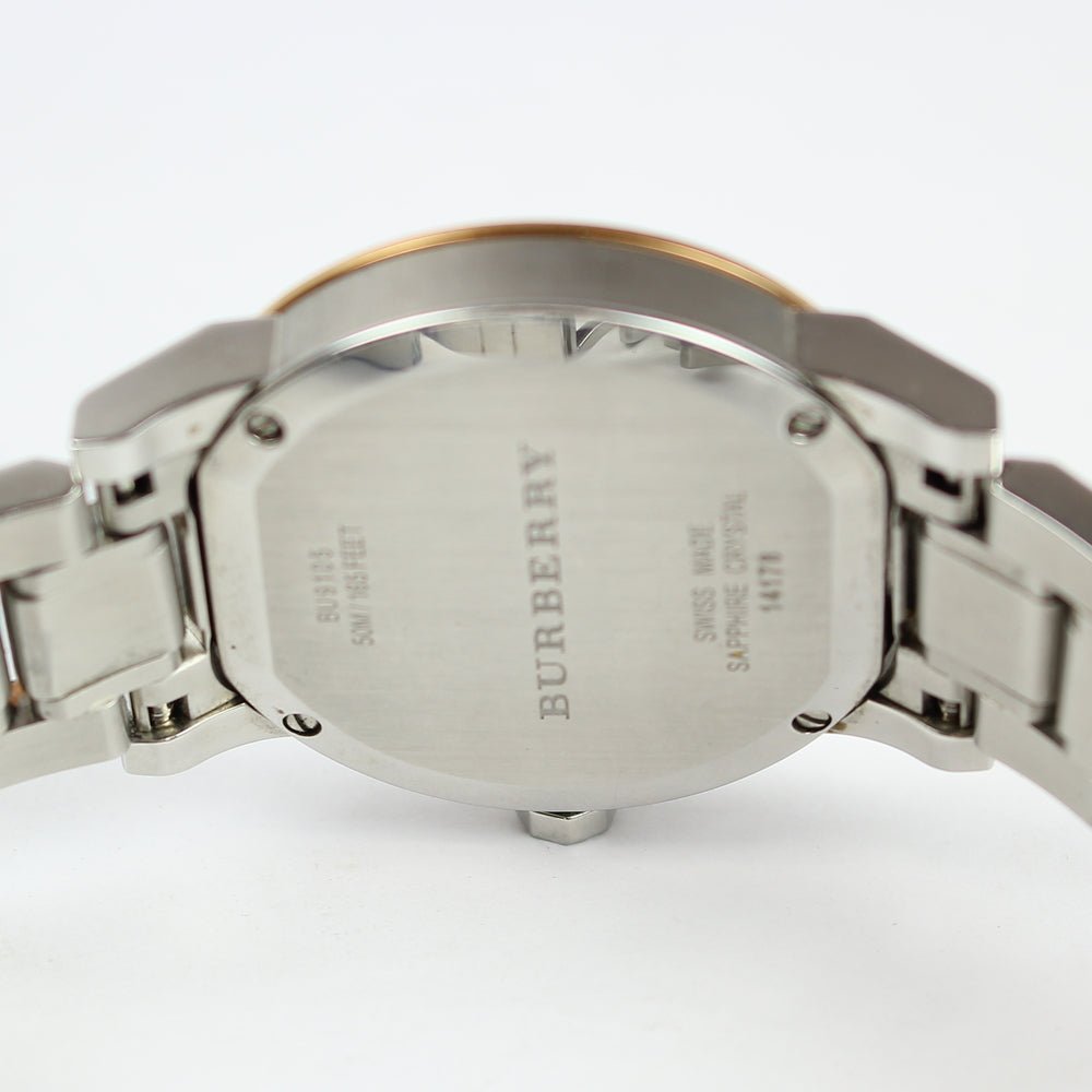  Shop Authentic Burberry The City White Dial Two Tone Steel Strap Watch for Women - BU9105 - Luxxuri