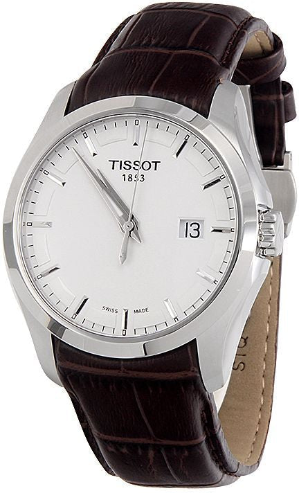  Shop Authentic Tissot T Classic Couturier Chronograph White Dial Brown Leather Strap Watch For Men - T035.410.16.031.00 - Luxxuri