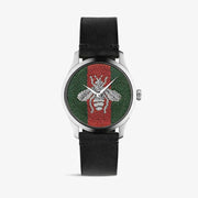  Shop Authentic Gucci G Timeless Quartz Green & Red Dial Black Leather Strap Watch For Men - YA1264149 - Luxxuri