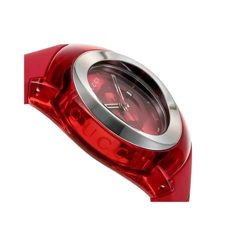  Shop Authentic Gucci Sync XXL Quartz Red Dial Red Rubber Strap Unisex Watch -  YA137103 - Luxxuri