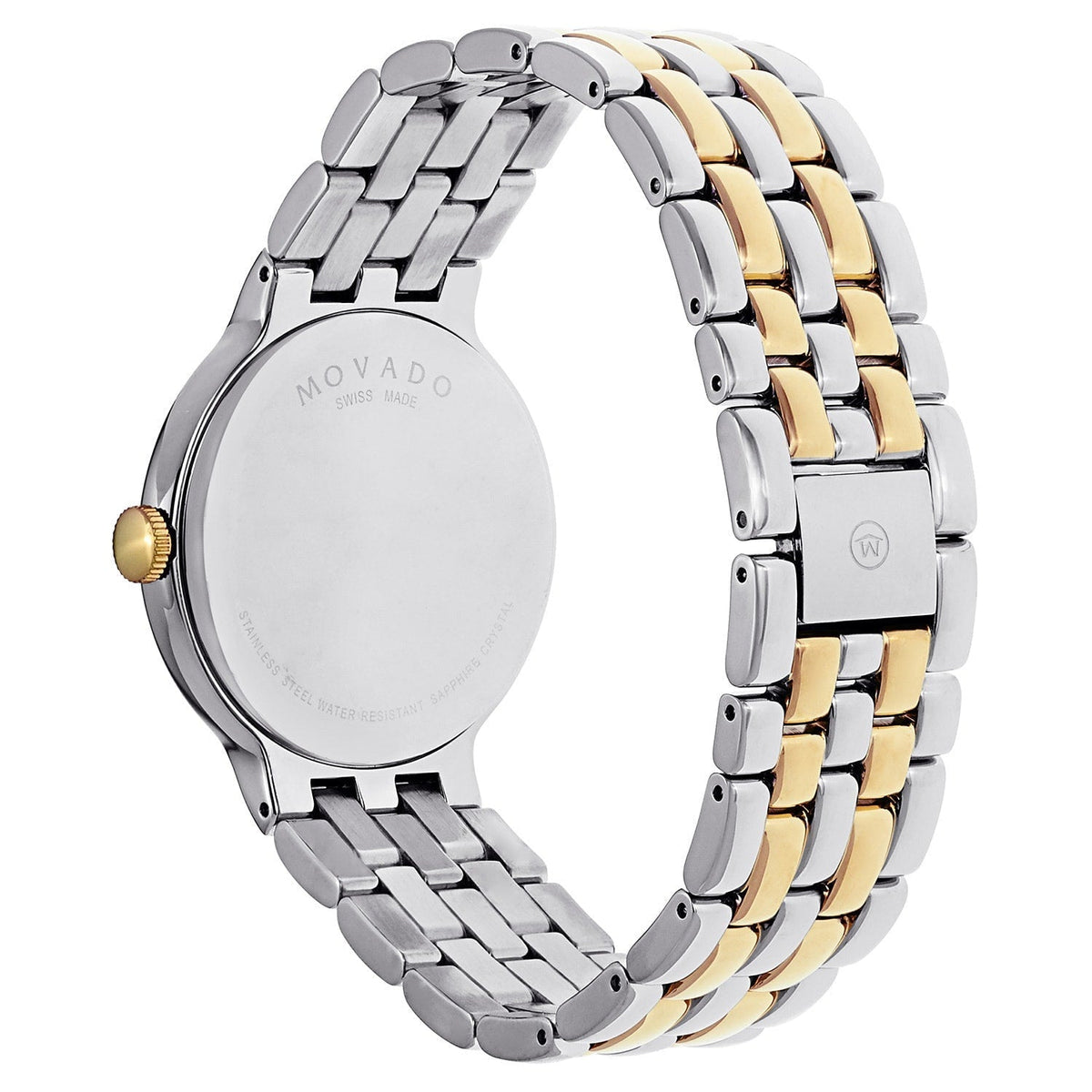  Shop Authentic Movado Veturi Quartz Black Dial Two Tone Steel Strap Watch for Men - 0606932 - Luxxuri