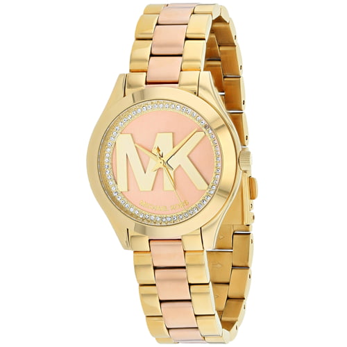  Shop Authentic Michael Kors Mini Slim Runway Rose Gold Dial Two Tone Steel Strap Watch for Women - MK3650 - Luxxuri