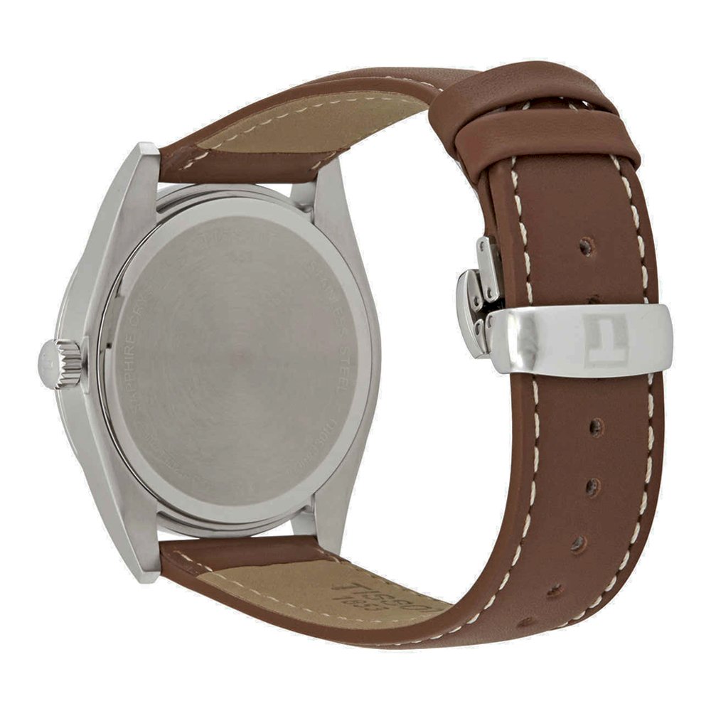  Shop Authentic Tissot Gentleman Blue Dial Brown Leather Strap Watch For Men - T127.410.16.041.00 - Luxxuri