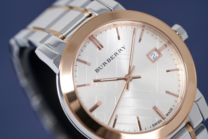  Shop Authentic Burberry The City White Dial Two Tone Steel Strap Watch for Women - BU9006 - Luxxuri