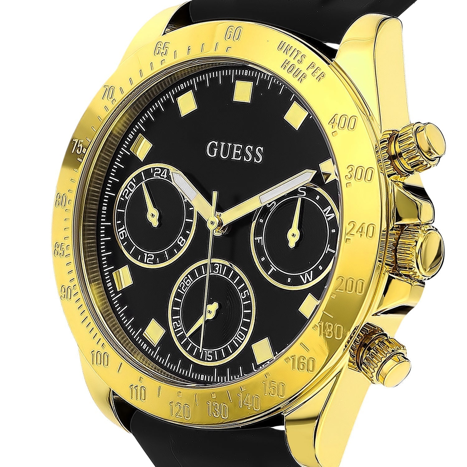  Shop Authentic Guess Eclipse Multi Function Black Dial Black Rubber Strap Watch for Women - GW0315L1 - Luxxuri