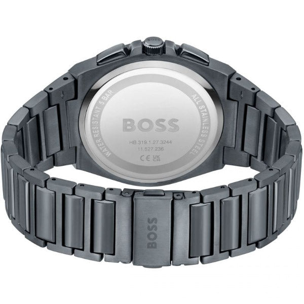  Shop Authentic Hugo Boss Steer Chronograph Quartz Grey Dial Grey Steel Strap Watch For Men - 1513996 - Luxxuri