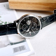  Shop Authentic Tommy Hilfiger Weston Chronograph Black Dial Black Leather Strap Watch For Men - 1710502 - Luxxuri