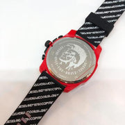  Shop Authentic Diesel Mega Chief Chronograph Black Dial Red Rubber Strap Watch For Men - DZ4526 - Luxxuri