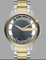  Shop Authentic Armani Exchange Hampton Chronograph Grey Dial Two Tone Steel Strap Watch For Men - AX2403 - Luxxuri