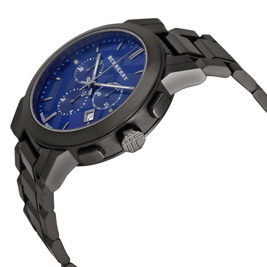  Shop Authentic Burberry The City Navy Blue Dial Black Steel Strap Watch for Men - BU9365 - Luxxuri
