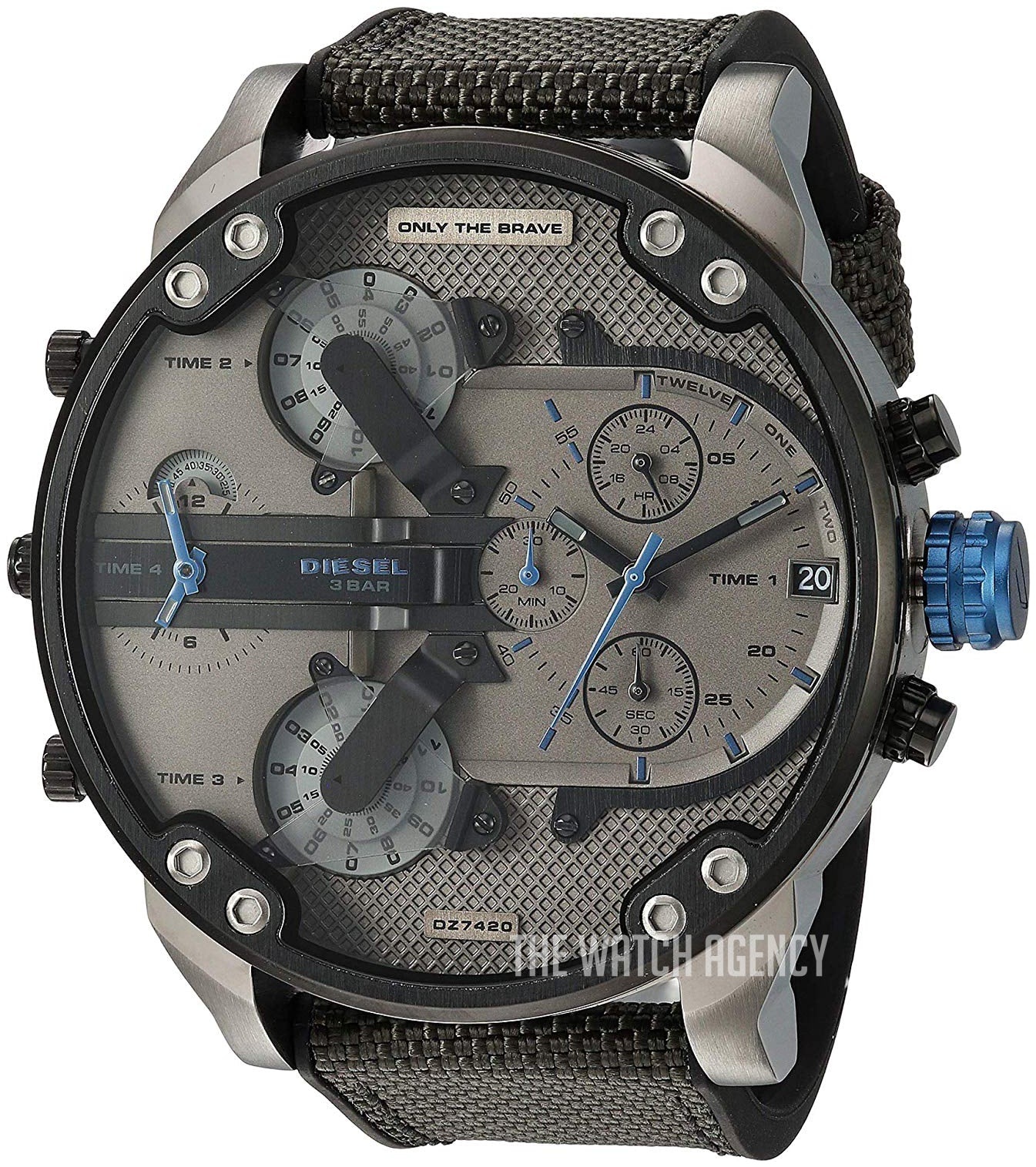  Shop Authentic Diesel Mr Daddy 2.0 Chronograph Grey Dial Black Nylon Strap Watch For Men - DZ7420 - Luxxuri