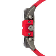  Shop Authentic Diesel Mega Chief Chronograph Black Dial Red Silicone Strap Watch For Men - DZ4427 - Luxxuri