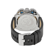  Shop Authentic Diesel BAMF Chronograph Black Dial Black Leather Strap Watch For Men - DZ7345 - Luxxuri