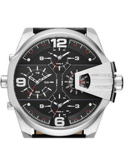  Shop Authentic Diesel Uber Chief Oversized 4 Time Black Dial Leather Strap Watch For Men - DZ7376 - Luxxuri