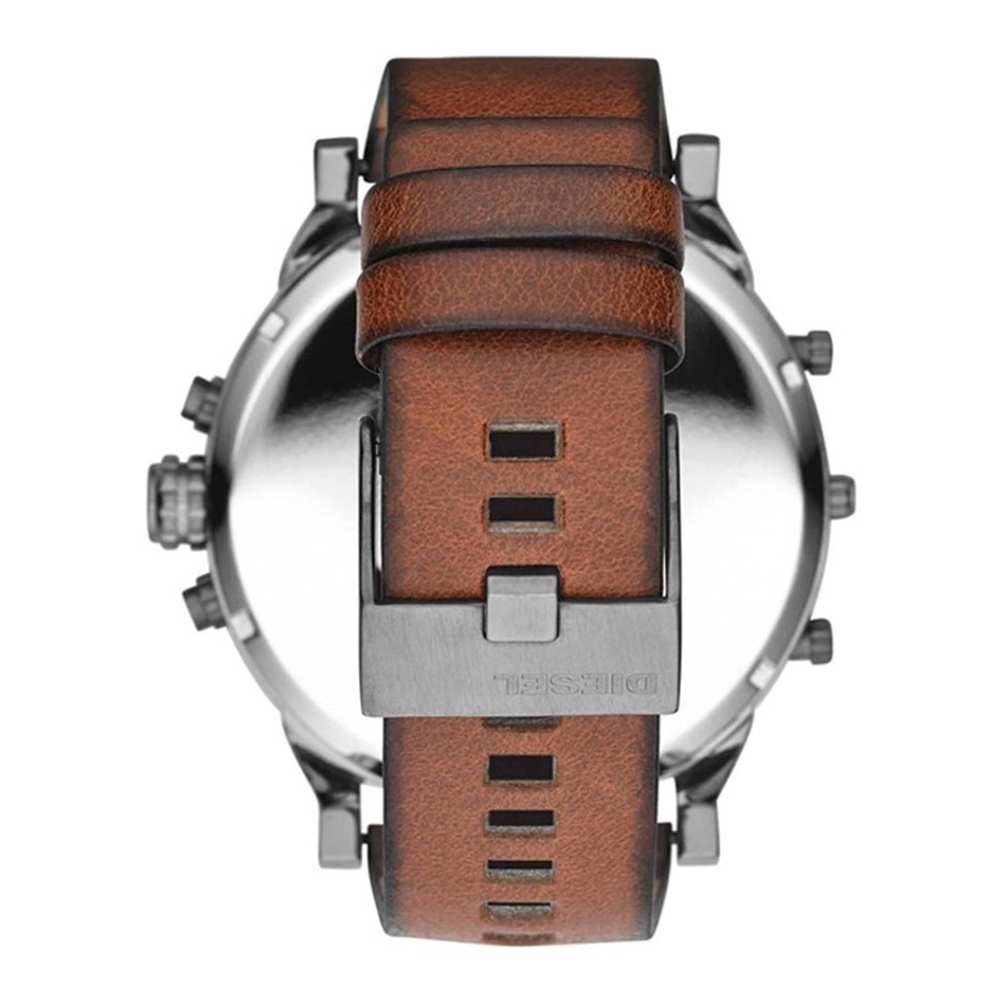  Shop Authentic Diesel Mr. Daddy 2.0 Chronograph Silver Dial Brown Leather Strap Watch For Men - DZ7394 - Luxxuri