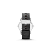  Shop Authentic Diesel Mini Daddy Black Silver Dial Black Leather Strap Watch For Men - DZ7307 - Luxxuri