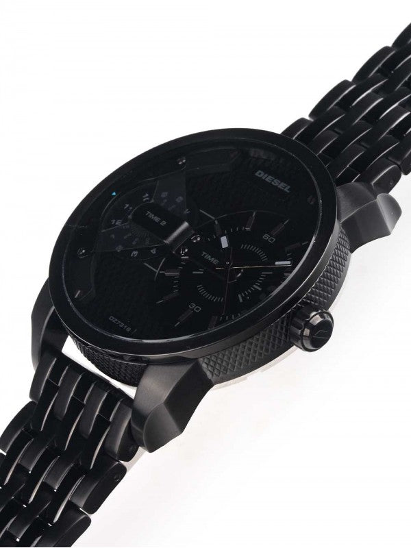  Shop Authentic Diesel Mini Daddy Dual Time Black Dial Black Stainless Steel Strap Watch For Men - DZ7316 - Luxxuri