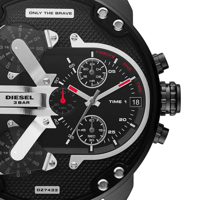  Shop Authentic Diesel Mr. Daddy 2.0 Quartz Black Dial Black Nylon Strap Watch For Men - DZ7433 - Luxxuri